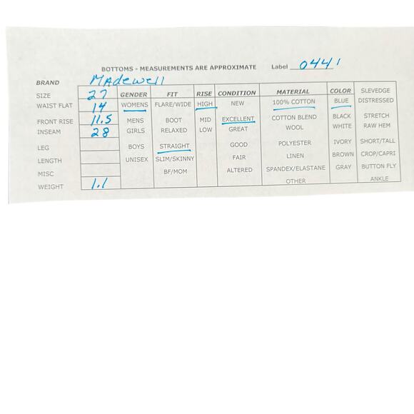 Madewell Light Blue Straight Leg Jeans - Picture 3 of 13